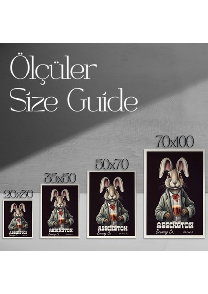 Şık Tavşan Illüstrasyon Tablosu modelleri