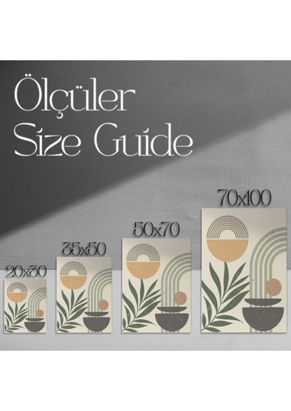 Soyut Geometrik ve Botanik Desenler Tablosu modelleri