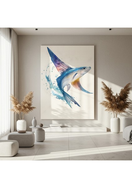Uçan Balık Soyut Sanat Tablosu fırsatları
