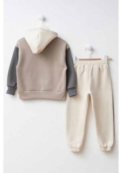 Renk Bloklu Kapşonlu Erkek Çocuk Alt Üst Eşofman Takımı fiyatları