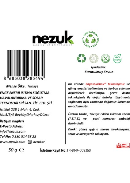 Kurutulmuş Doğal Kavun 50G fırsatları
