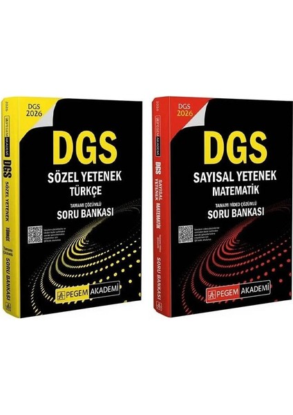 Pegem 2026 Dgs Türkçe Sözel Mantık + Matematik Sayısal Mantık Soru Bankası 2 Li Set