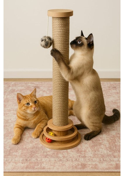 Kedi Tırmalama Çubuğu ve Oyuncağı