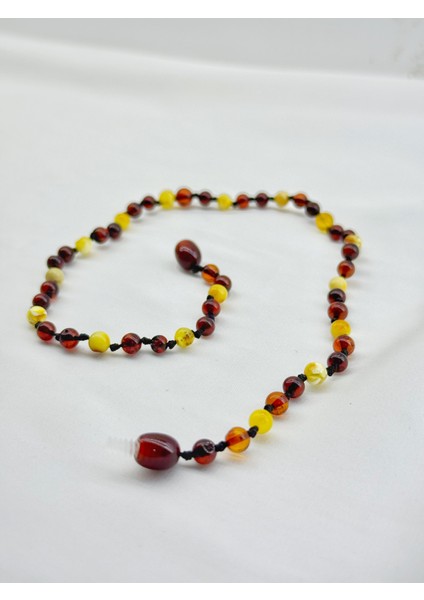 Dark Multi Bebek Kehribar Kolye