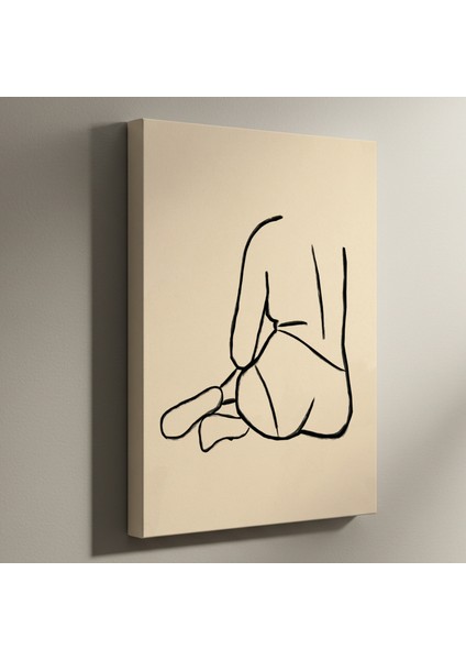 Minimalist Kadın Figürü Soyut Sanat Tablosu