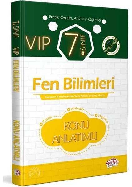 Editör 2026 7. Sınıf Vıp Fen Bilimleri Konu Anlatımlı