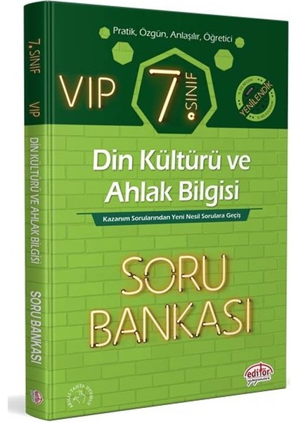 Editör 2026 7. Sınıf Vıp Din Kültürü ve Ahlak Bilgisi Soru Bankası