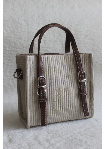 Karrem Hasır Kemer Detaylı Çapraz Çanta Taba modelleri