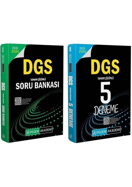 Pegem 2026 Dgs Soru Bankası + 5 Deneme 2 Li Set