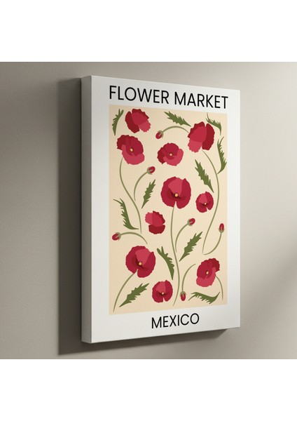 Meksika Haşhaş Çiçekleri Desenli Tablo