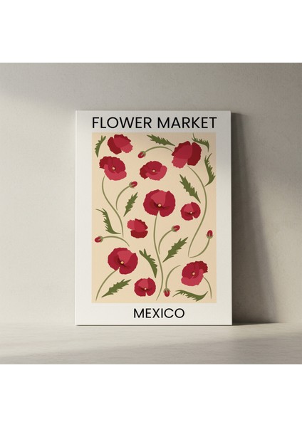 Meksika Haşhaş Çiçekleri Desenli Tablo fiyatları