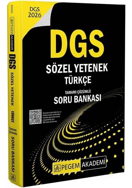 Pegem 2026 Dgs Sözel Yetenek Türkçe Soru Bankası Çözümlü