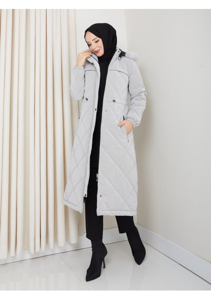 Kadın Büyük Beden Elyaf Dolgulu Spor Kapitone Nova Kumaş Mont 0198 fırsatları