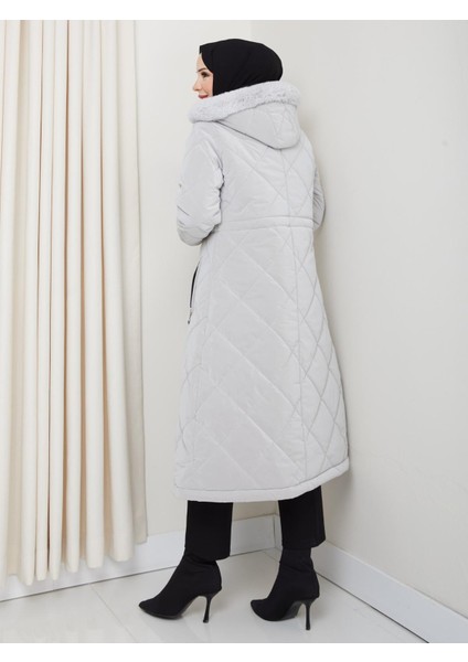 Kadın Büyük Beden Elyaf Dolgulu Spor Kapitone Nova Kumaş Mont 0198