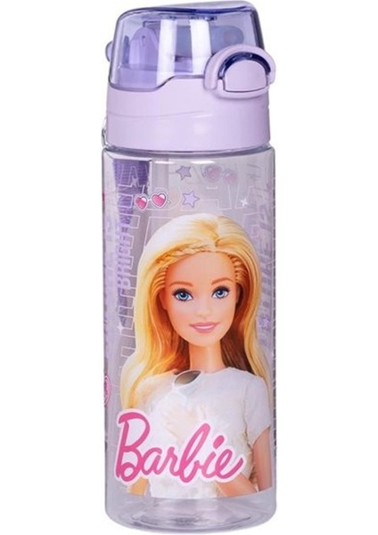 Kız Çocuk Barbie Matara Lila Renk 500 ml 1 Adet Lisanslı Barbi Suluk Okul Matarası Öğrenci Suluğu