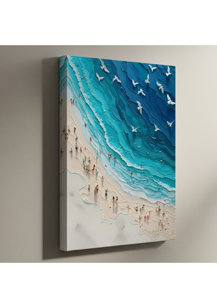 Yaz Günü Sahil Manzarası Tablosu