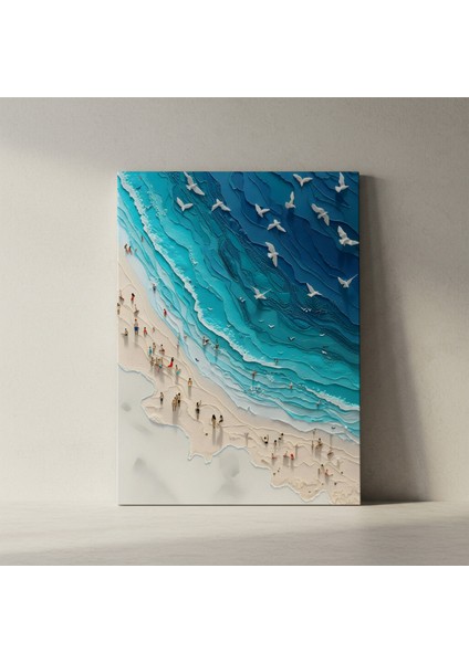 Yaz Günü Sahil Manzarası Tablosu fiyatları