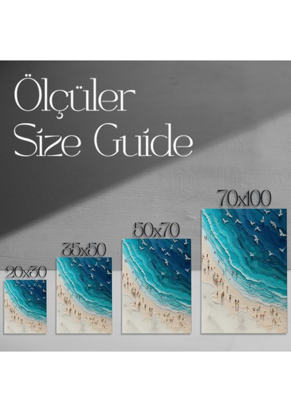 Yaz Günü Sahil Manzarası Tablosu modelleri