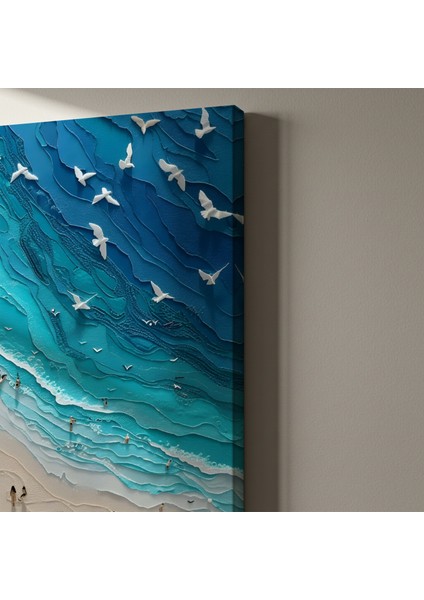 Yaz Günü Sahil Manzarası Tablosu indirimleri