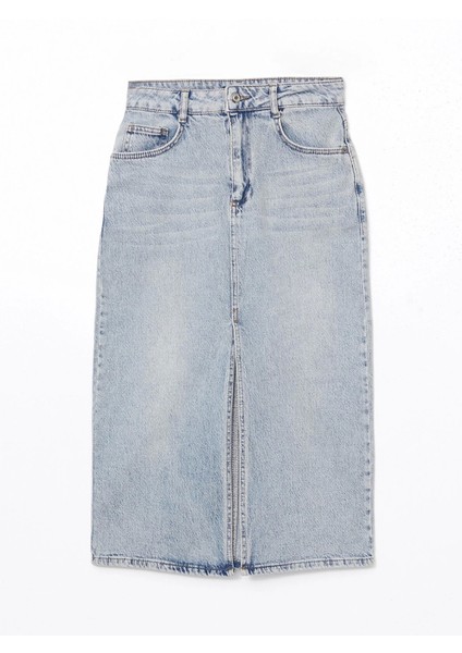 Lcw Vision Indigo Dar Fit Kadın Jean Etek indirimleri