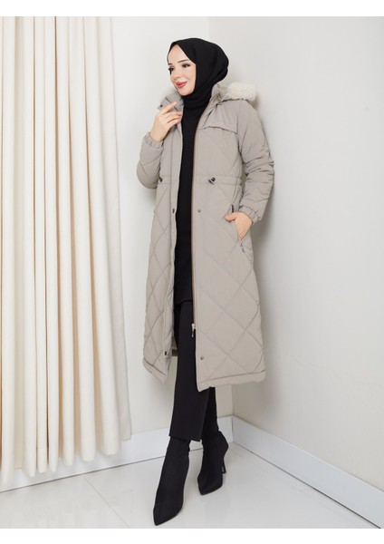 Kadın Büyük Beden Elyaf Dolgulu Spor Kapitone Nova Kumaş Mont 0198 fiyatları