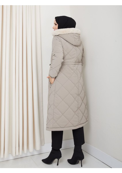 Kadın Büyük Beden Elyaf Dolgulu Spor Kapitone Nova Kumaş Mont 0198 indirimleri