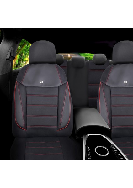 Isuzu D-Max Araçlara Uyumlu Oto Koltuk Kılıfı Seti - Yıldız Serisi - Kırmızı fiyatları
