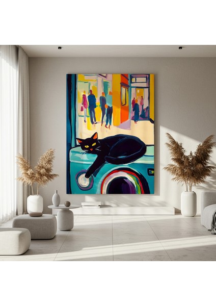 Siyah Kedi ve Şehir Hayatı Tablosu fırsatları