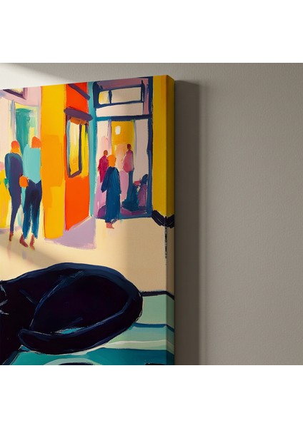 Siyah Kedi ve Şehir Hayatı Tablosu indirimleri