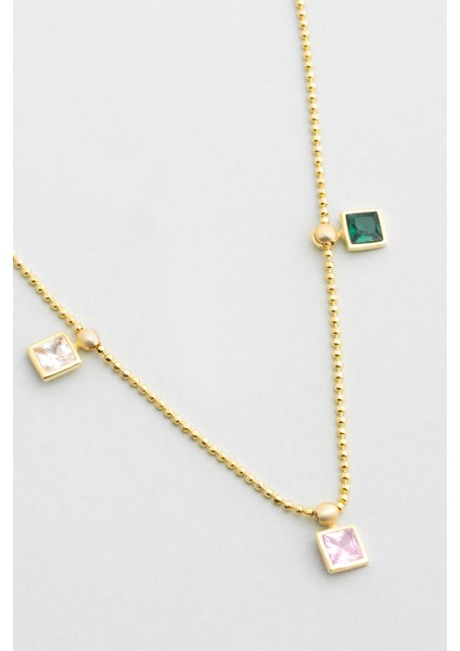 Minimal Renkler 18 Ayar Sarı Altın Kaplama 45 cm Gümüş Kolye indirimleri