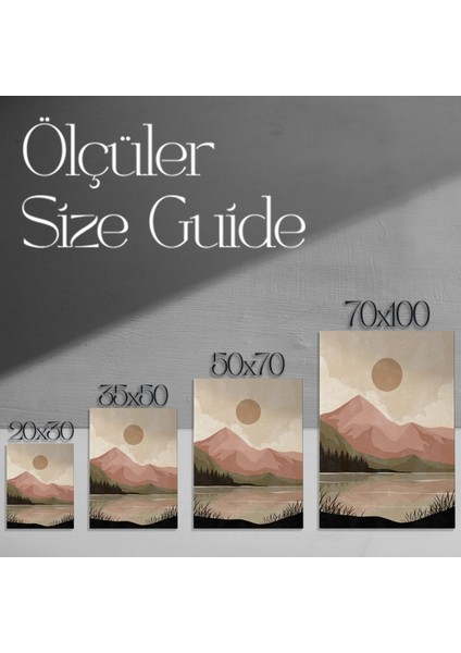 Sakin Dağ Manzarası Tablosu modelleri