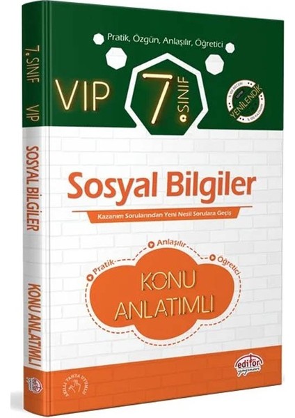 Editör 2026 7. Sınıf Vıp Sosyal Bilgiler Konu Anlatımı