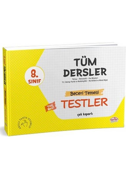 Editör 2026 8. Sınıf Tüm Dersler Beceri Temelli Testler