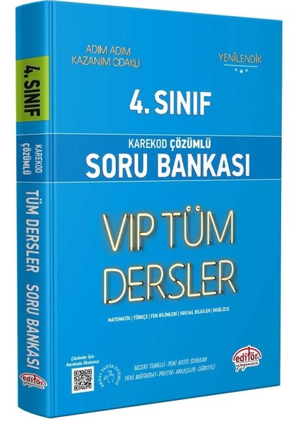 Editör 2026 4. Sınıf Vıp Tüm Dersler Soru Bankası Mavi Kitap