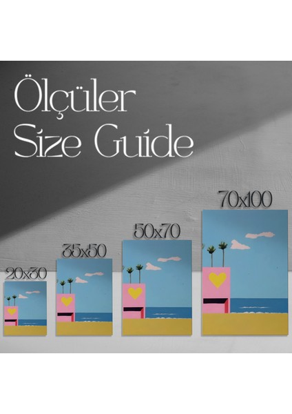 Yaz Günbatımı Plaj Evi Tablosu modelleri