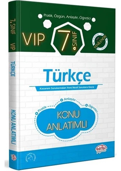 Editör 2026 7. Sınıf Vıp Türkçe Konu Anlatımlı