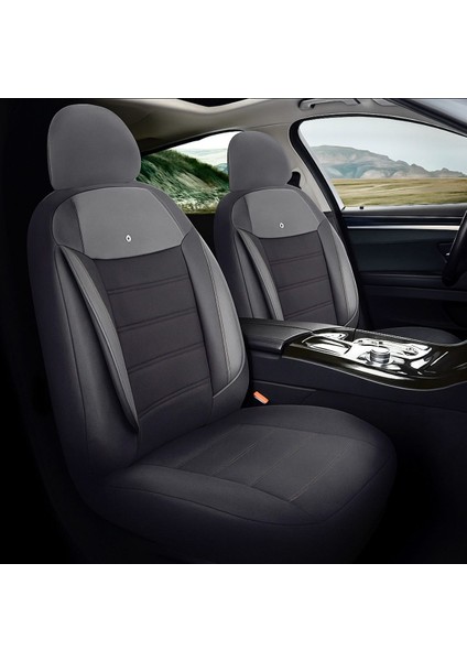 Isuzu D-Max Araçlara Uyumlu Oto Koltuk Kılıfı Seti - Yıldız Serisi - Siyah