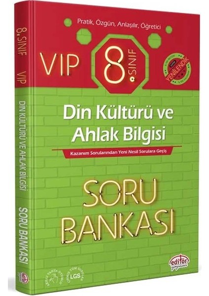 Editör 2026 8. Sınıf Vıp Din Kültürü ve Ahlak Bilgisi Soru Bankası
