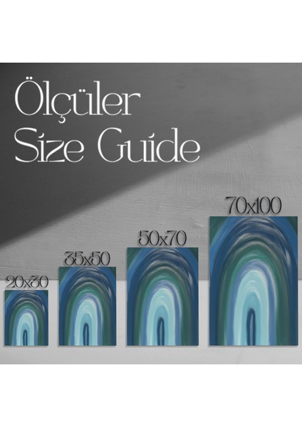 Soyut Mavi Tonları Tablosu modelleri