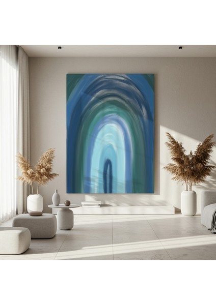 Soyut Mavi Tonları Tablosu fırsatları