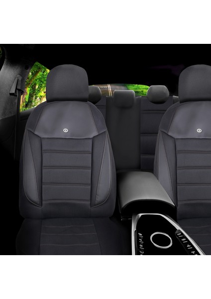 Renault Broadway Araçlara Uyumlu Oto Koltuk Kılıfı Seti - Yıldız Serisi - Siyah fiyatları