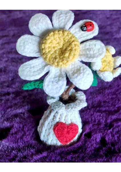 Beyaz Papatya Saksılı Dekor Yapay Çiçek fiyatları