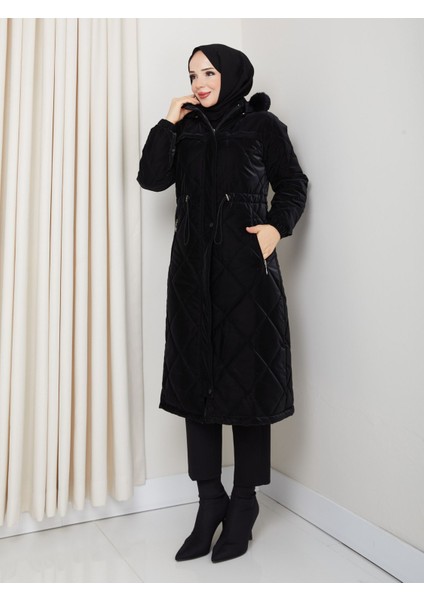 Kadın Büyük Beden Elyaf Dolgulu Spor Kapitone Nova Kumaş Mont 0198 modelleri