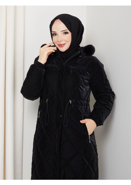 Kadın Büyük Beden Elyaf Dolgulu Spor Kapitone Nova Kumaş Mont 0198 fırsatları