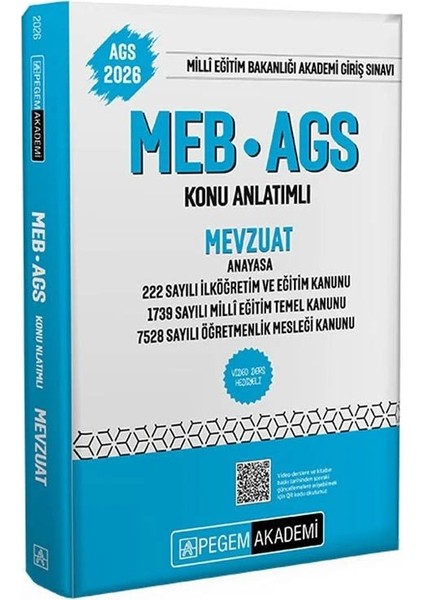 Pegem 2026 Meb-Ags Mevzuat Konu Anlatımlı