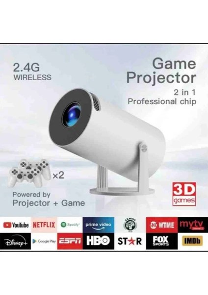 dolusu Oyun Konsollu Projektör 2 In 1 Game Projektor Yeni Nesil