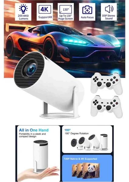 dolusu Oyun Konsollu Projektör 2 In 1 Game Projektor Yeni Nesil fırsatları