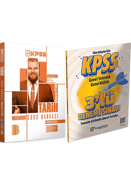 2026 Kpss Tarih Tamamı Çözümlü Soru Bankası - 3 Deneme
