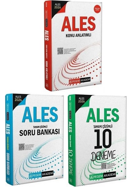 Pegem 2026 Ales Konu + Soru Bankası + 10 Deneme 3 Lü Set