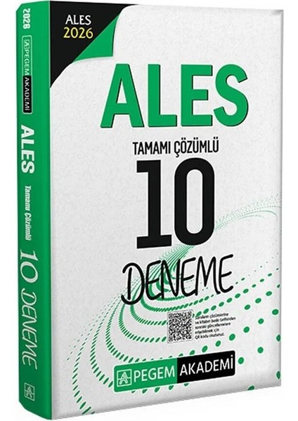 Pegem 2026 Ales 10 Deneme Çözümlü